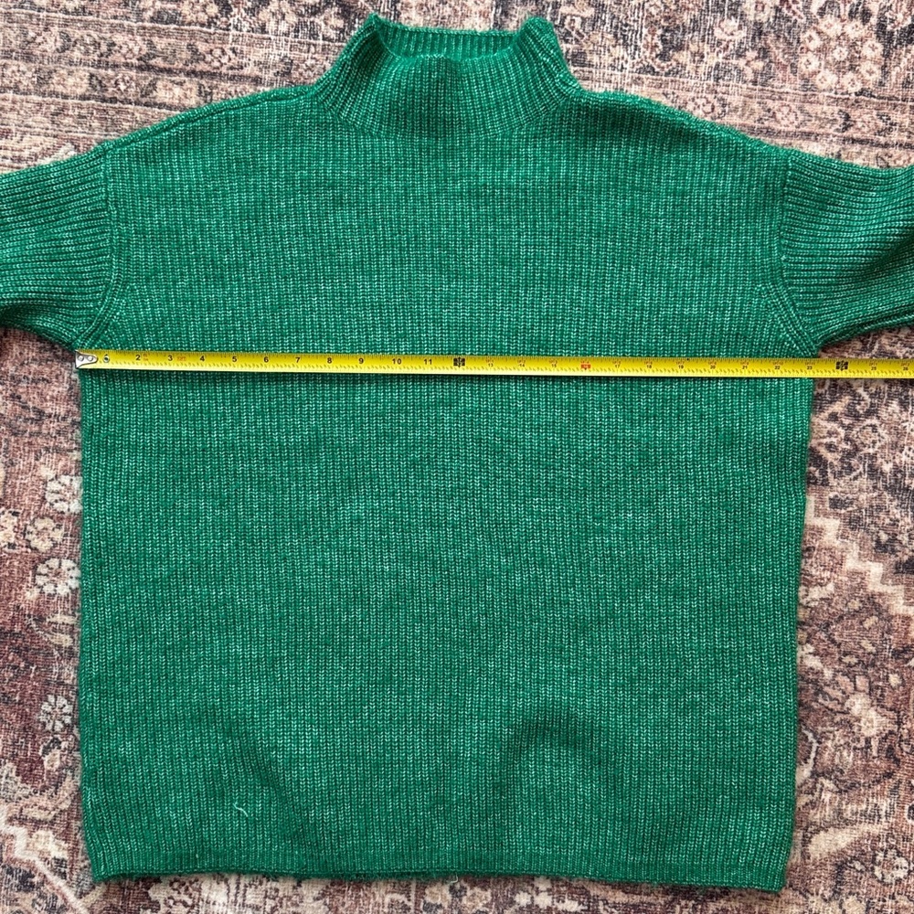 LOFT Green Knitted Mock Neck Sweater - Picture 5 of 8